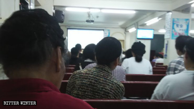 Believers are gathering in the meeting venue before its closure