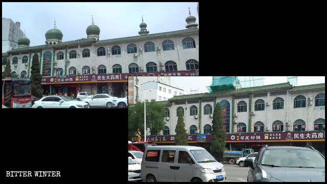 The domes of the Ethnic Hotel were dismantled